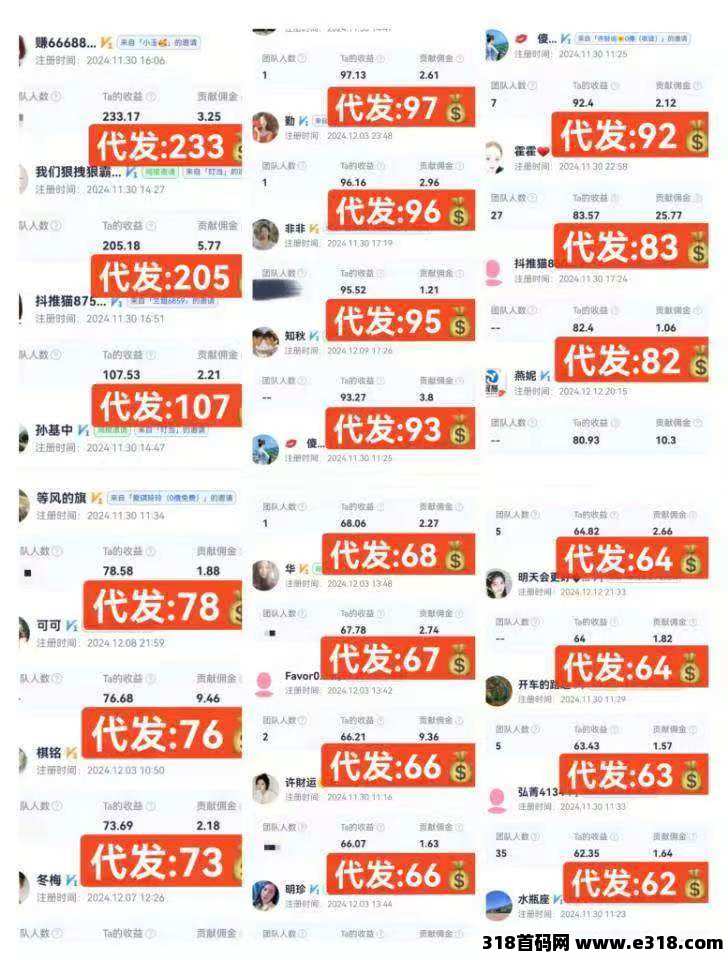 抖推猫代发视频，每天零撸