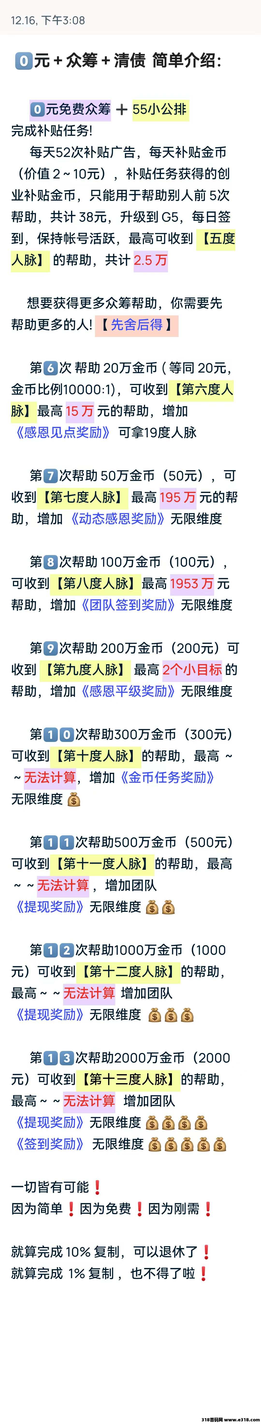 大流量时代，0撸众筹模式，新一代广告赚米