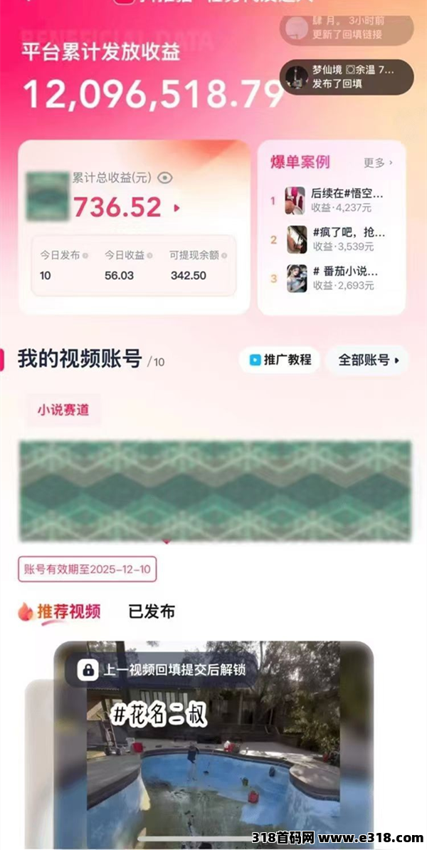 【抖推猫】免费的项目，自撸推广都行，零基础、0车费、日结，刚出来首码机会难得