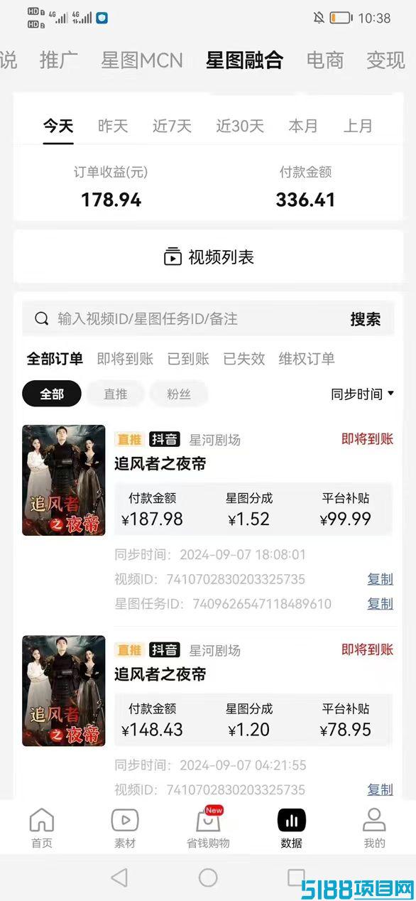 抖音快手短剧变现ai自动剪辑（全程免费利润2/8分），