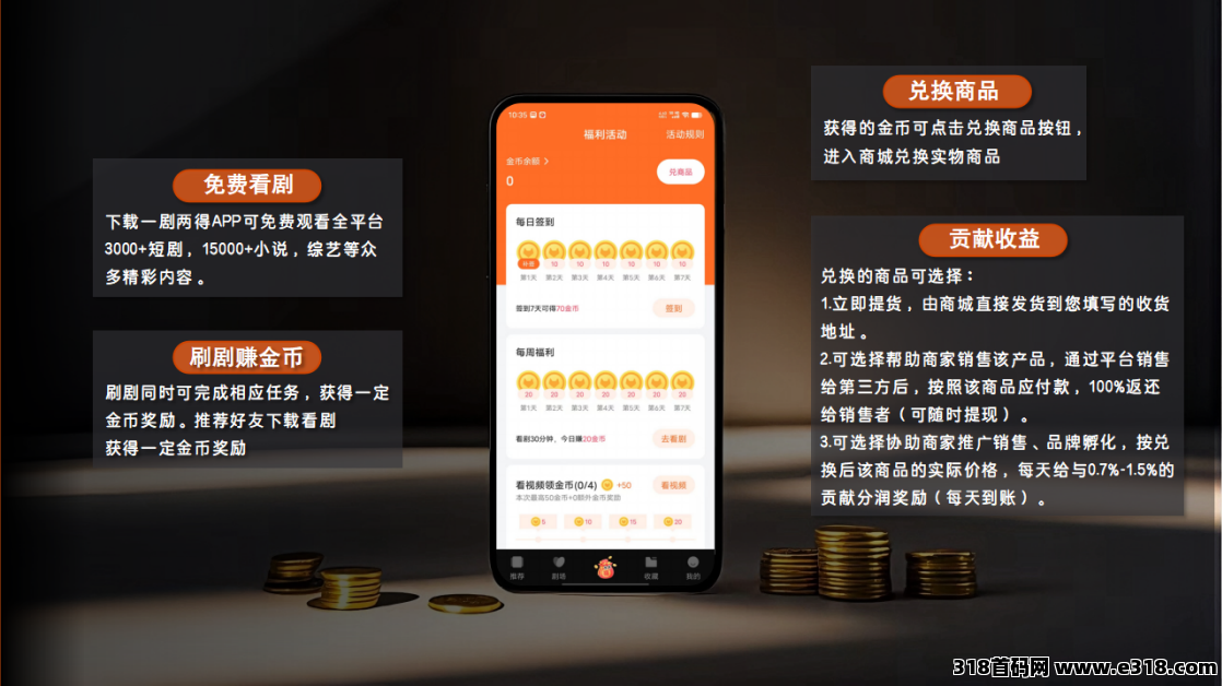 2025神作《一剧两得》 最新上架，零撸享受永续增值收益，操作简单，签到+挂机看热门短剧30分钟