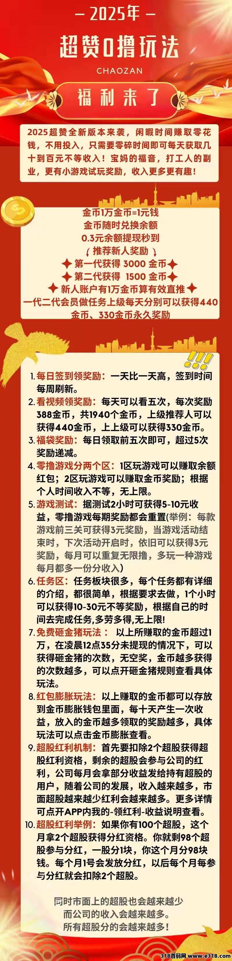 超赞，强烈推荐，秒变现！分享管道收益，对接团队长！