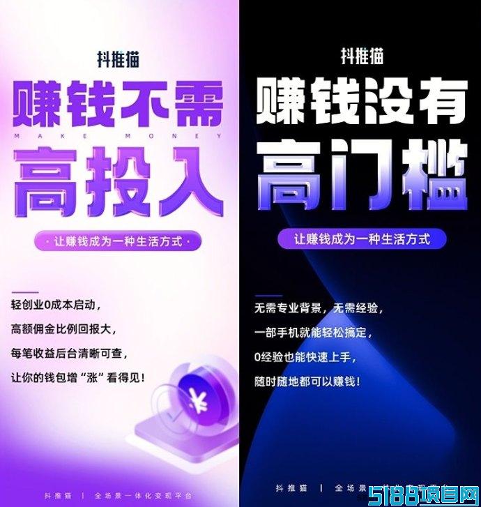 抖推猫代发视频轻松赚钱，播放量即收入，零撸赚取每天几十米！