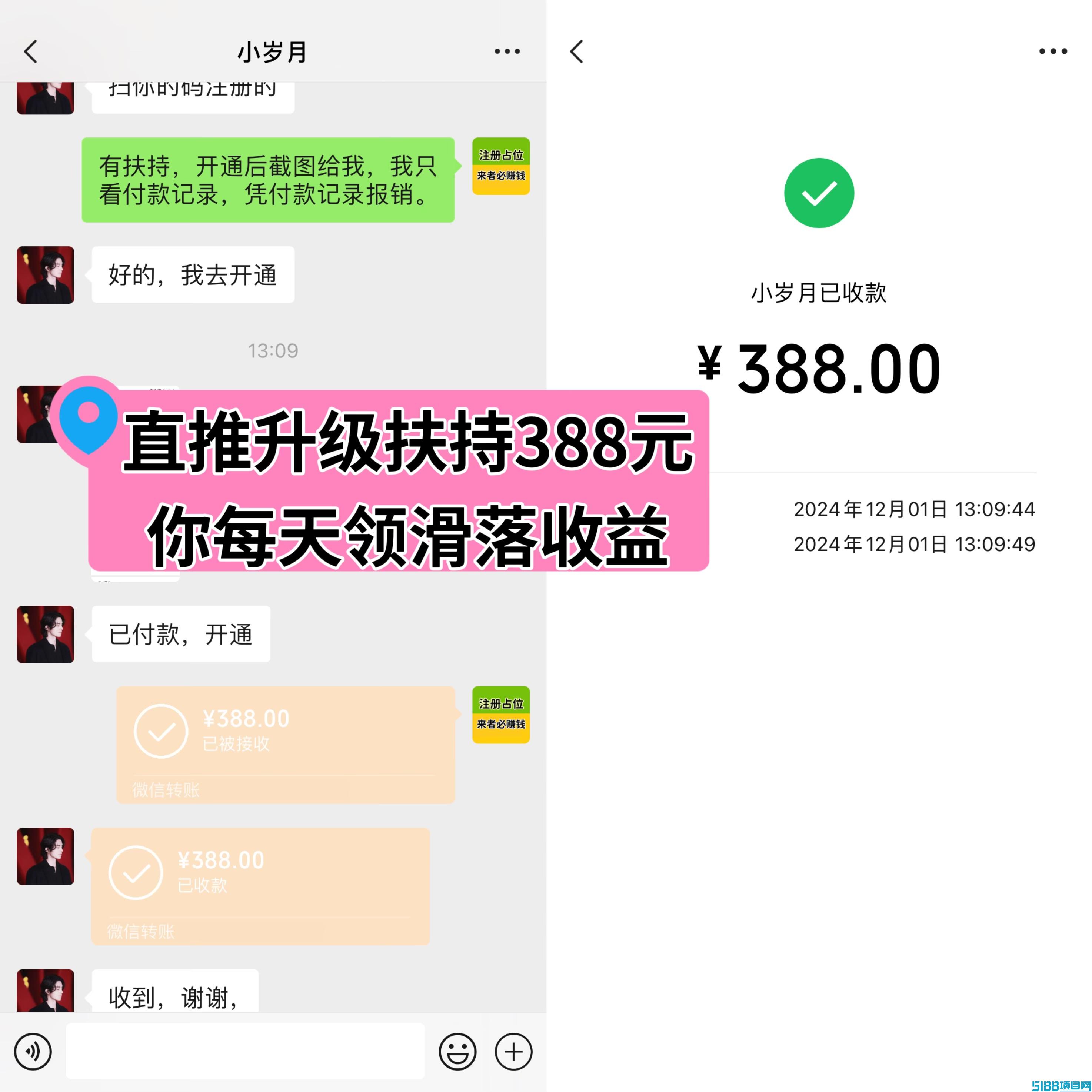 项目社区:赚了58万➕，日赚1000➕，注册占位，无需推广，自动滑落现金。