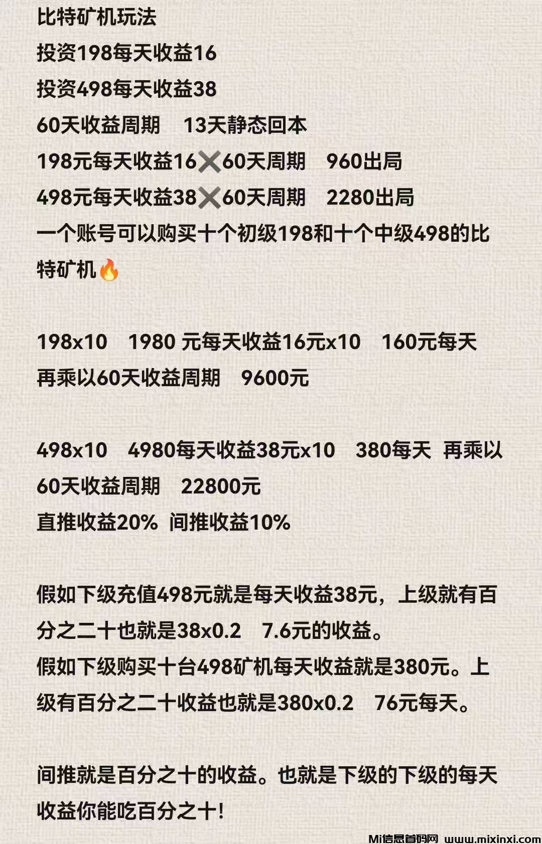 bite矿机，新车上线，前期进赚的盆满钵满， 有兴趣的可以加入做团队