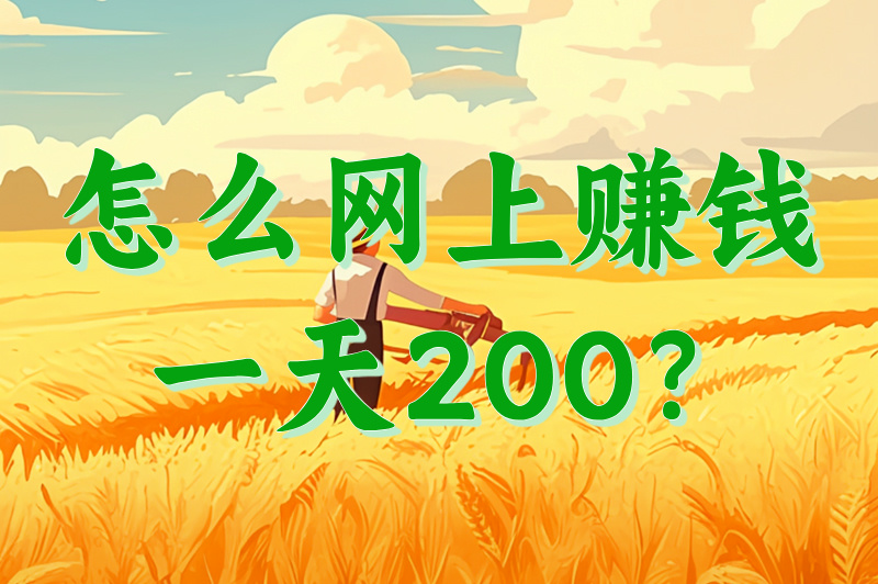 怎么网上赚钱一天200？