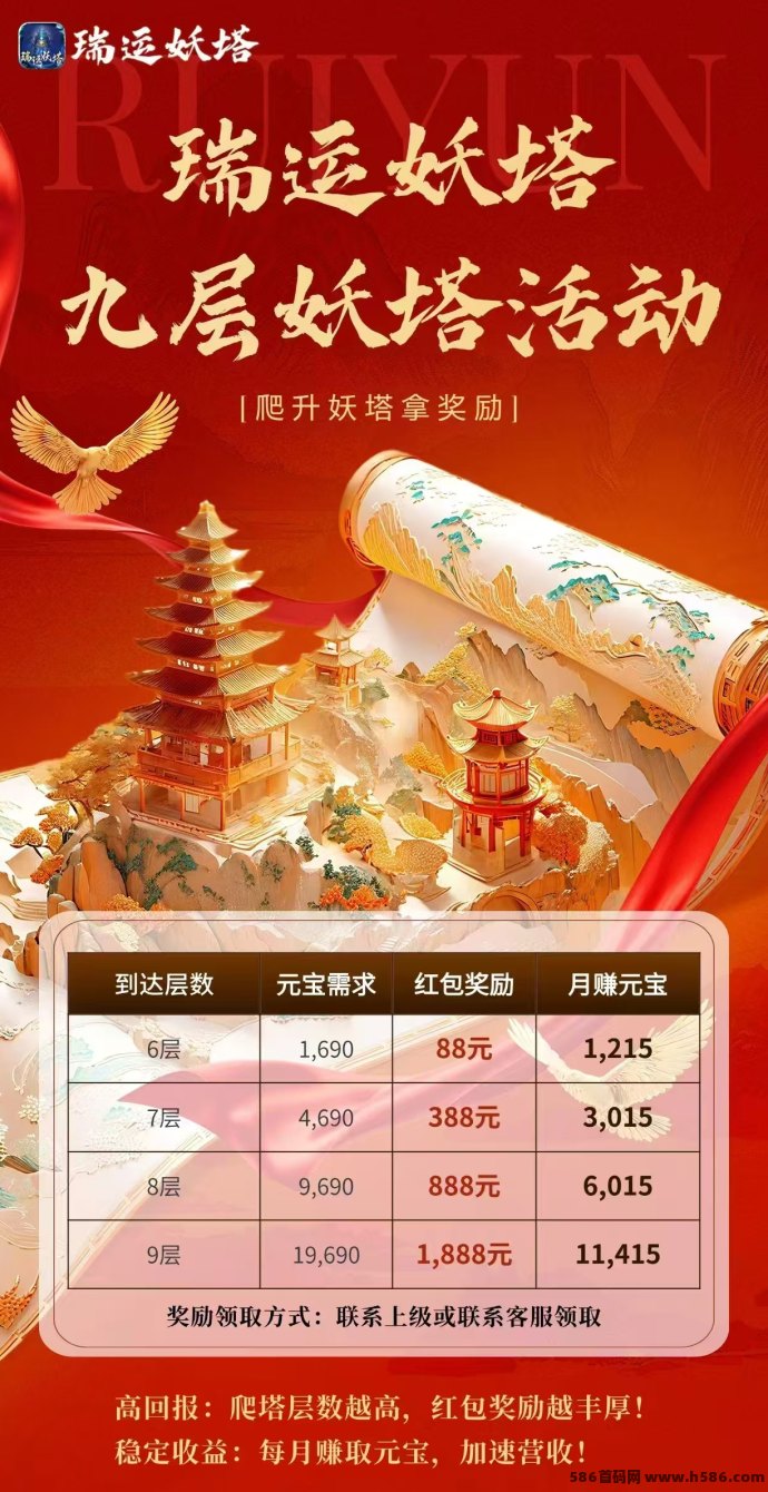 瑞运妖塔：零撸回收模式上线，扶持福利不断！