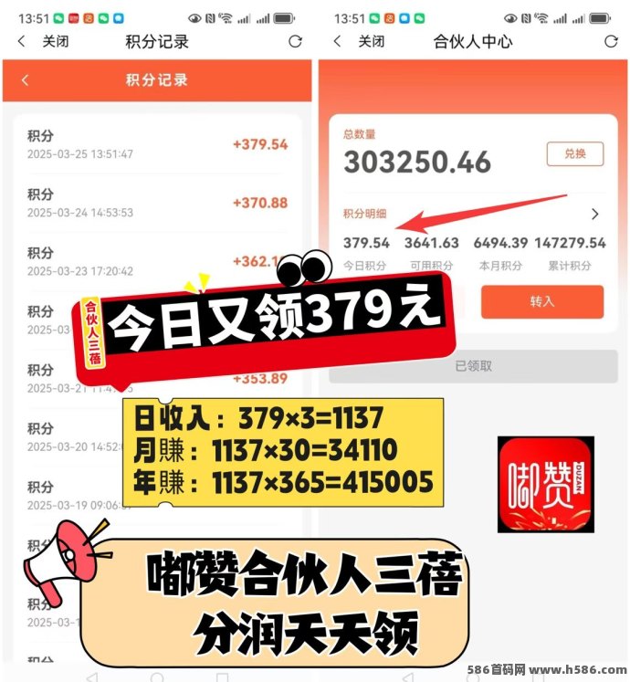 嘟赞APP轻松省钱又赚钱，合伙人三倍分润打造稳定返利渠道！