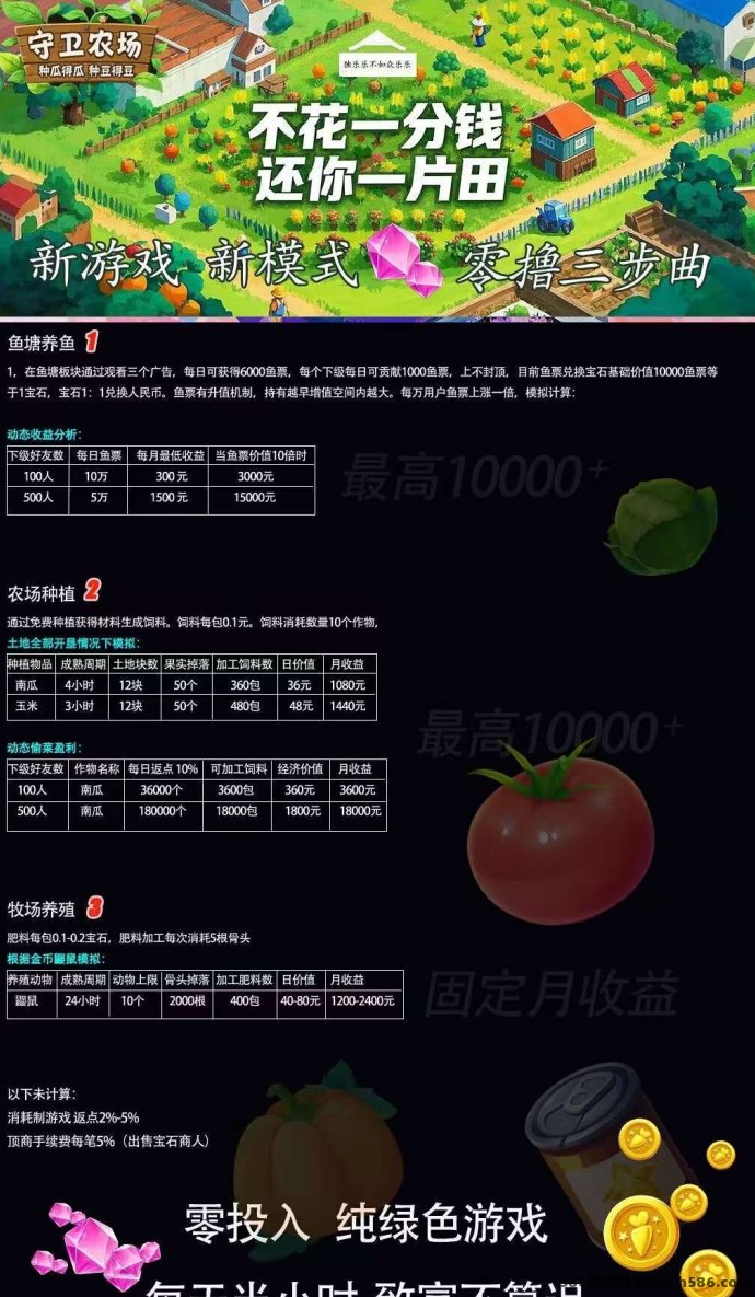 守卫农场内测开启！0撸轻松赚米，抢占红利期提前布局，5月1日正式上线！