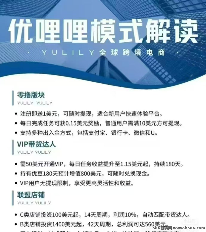 优哩哩跨境电商项目上线！零撸起步，达人店主双线收溢，正规稳定副业！