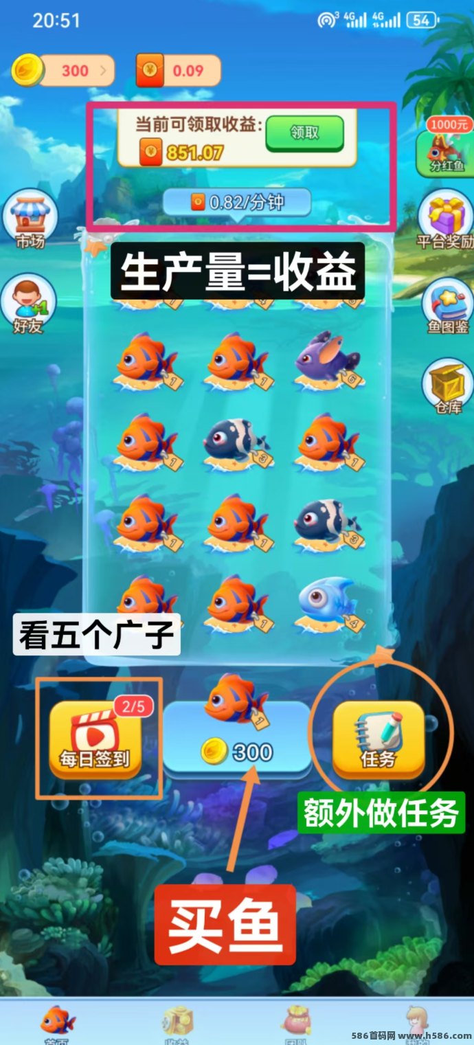 鱼跃合成玩法上线，零撸领金b，小鱼合成轻松赚米，满0.3圆自动秒提！