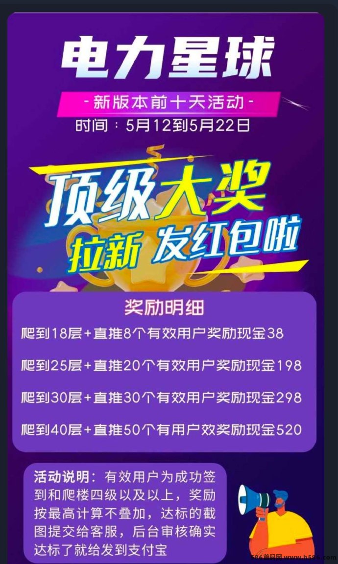 电力星球，年度黑马来袭！邀新活动火热开启，广告看赚，积分可变现！