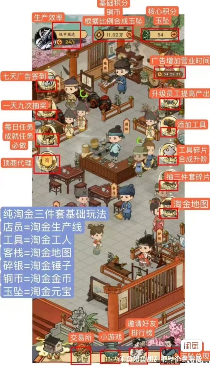 桃源客栈淘金玩法开启，0撸可入场，三件套组合快速收溢！