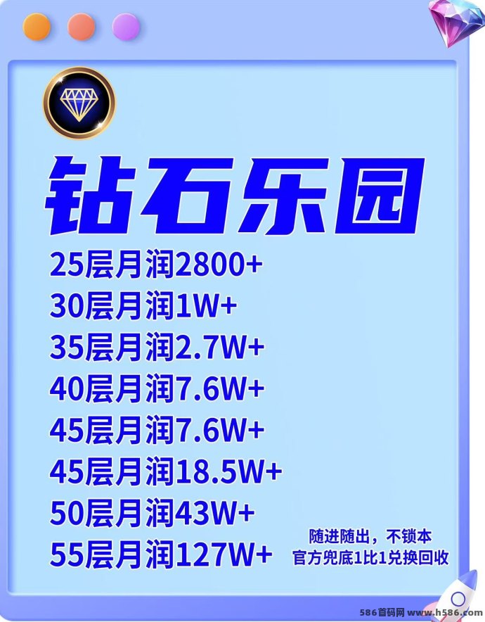钻石乐园首码来袭！天梯机制+三代奖励，包回收有兜底！