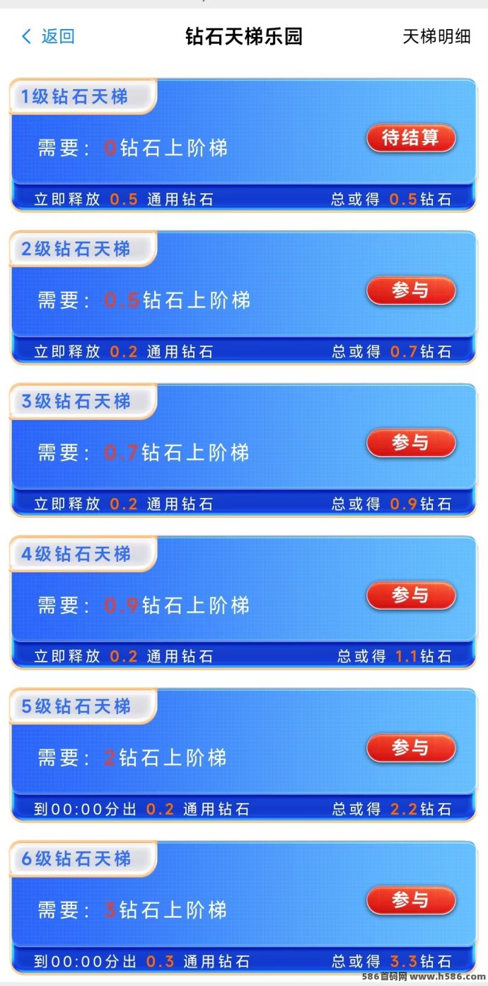 钻石乐园首码来袭！天梯机制+三代奖励，包回收有兜底！