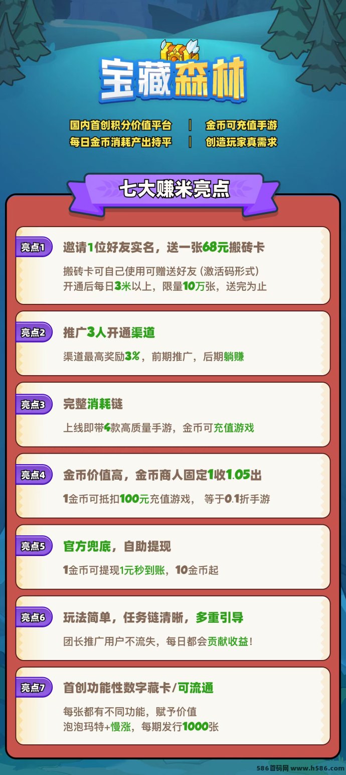 宝藏森林震撼来袭！渠道稳定、收溢清晰，团队长优先对接抢占红利！
