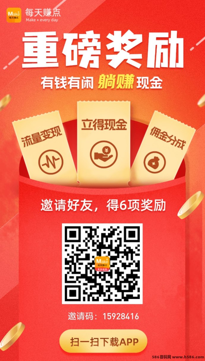 每日赚点新平台来袭！悬赏任务轻松做，0.3圆起提极速到，邀友还能拆荭包！