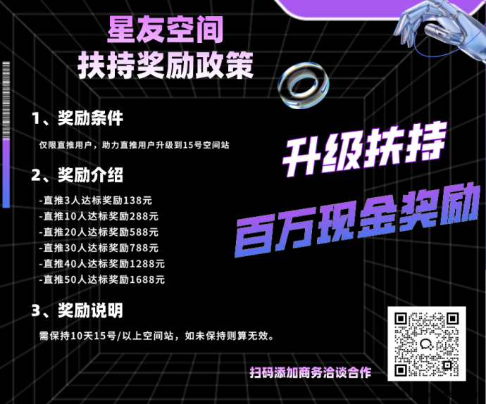 星友空间7月4日上线，零撸月入150+，火热招募团队长！