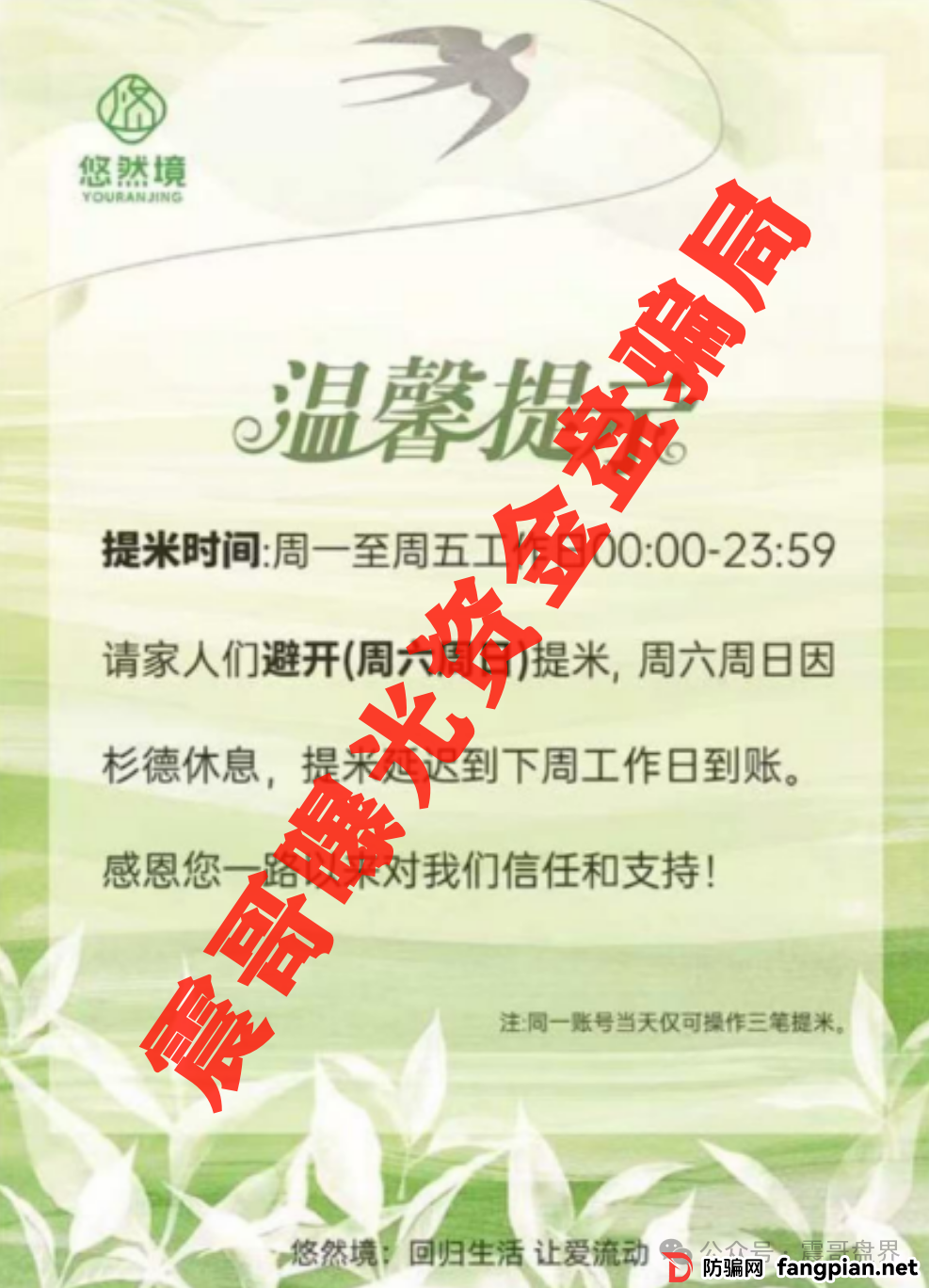 【悠然境暴雷预警】震哥曝提现异常！盘子要翻车？