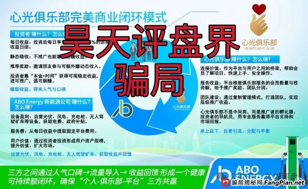 心光俱乐部（ABO Energy新能源）又一个冒充正规公司的分红类资金盘骗局，日收益1%，月收益30%，典型的杀猪盘，高度预警！