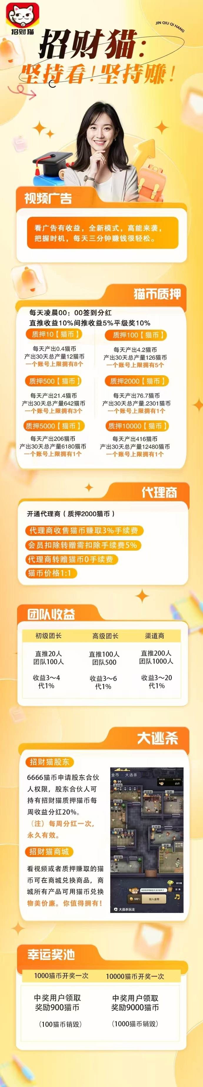 招财猫首码上线:零投入任务轻松赚米,跨年橡木长期稳定高收溢! 招财猫首码上线:零投入任务轻松赚米,跨年橡木长期稳定高收溢!