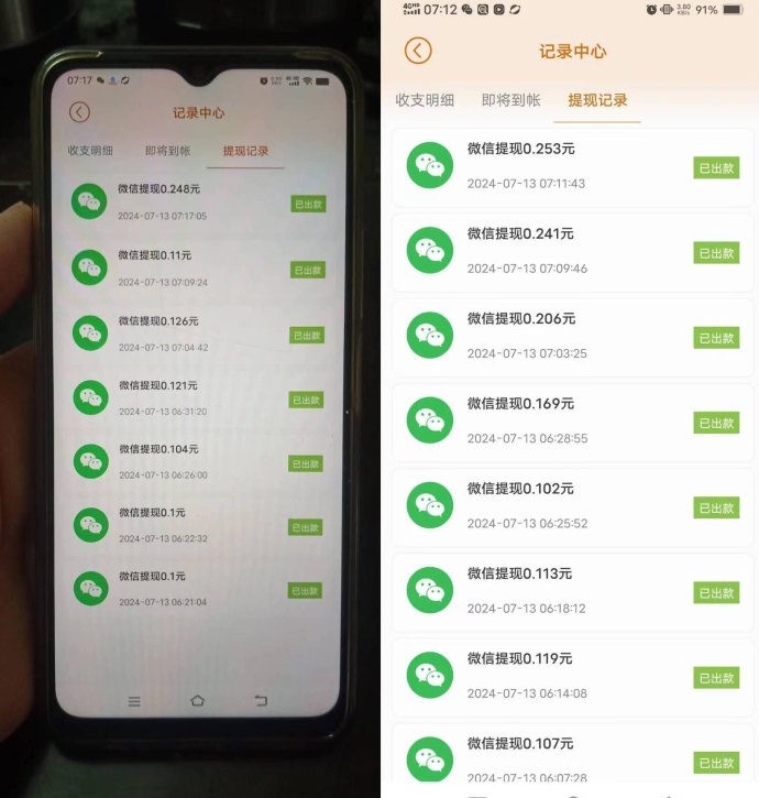 小小番茄：纯刷广告轻松赚米，自动结算，零负担提取！