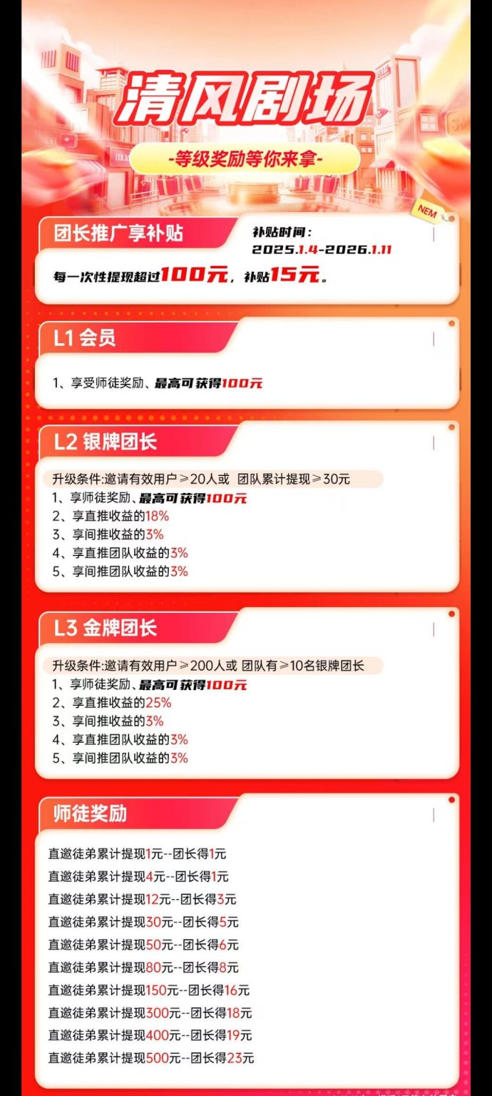 ​默默崛起：首码刚出，团长轻松赚米