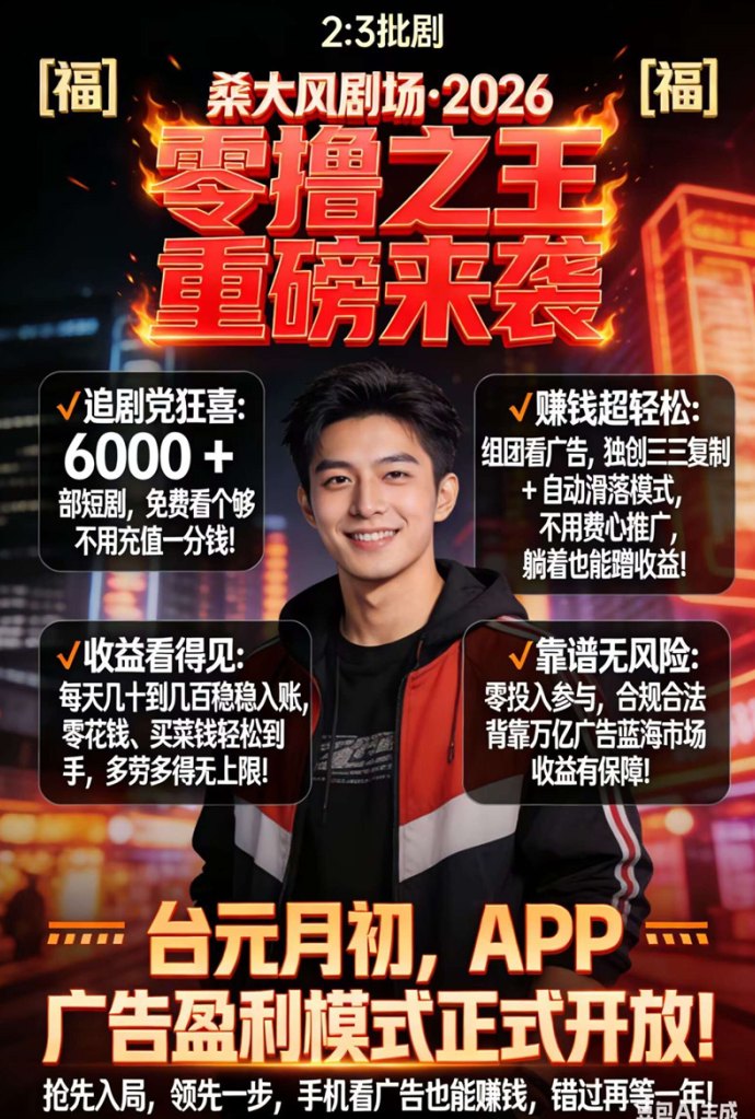 大风剧场：2026财富盛宴，日赚300+！