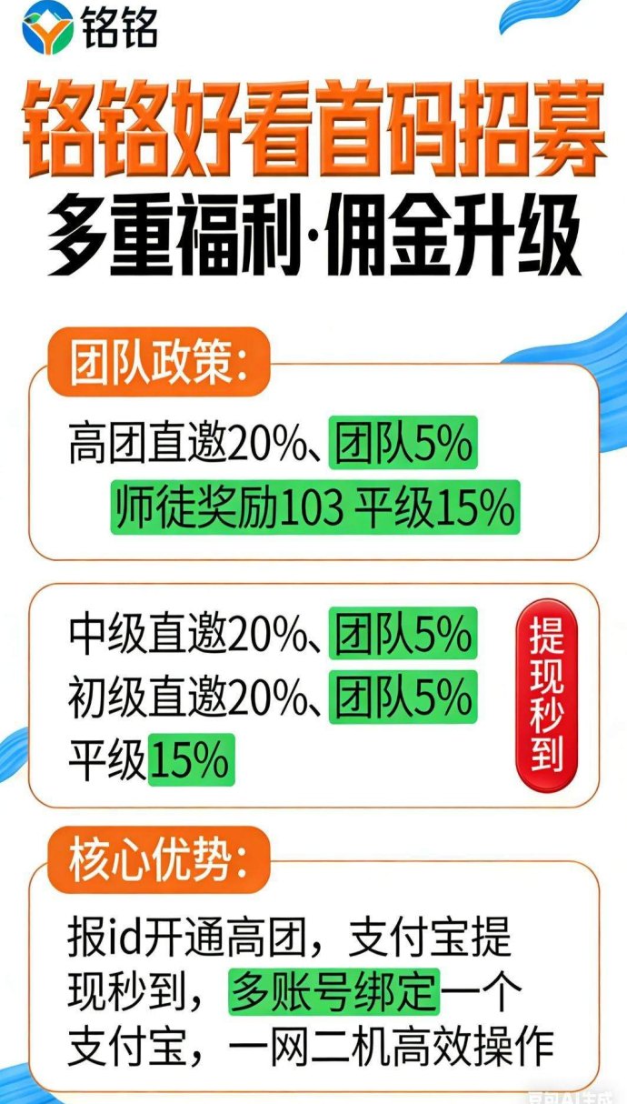 铭铭好看：广告赚，保底高收溢，不养机放水赚米！