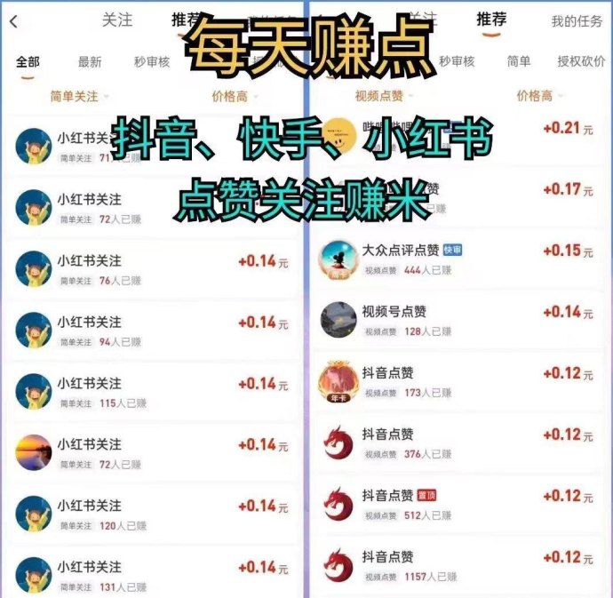 每天赚点APP：稳定任务平台，赚取高单价奖励