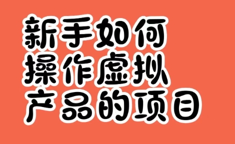 新手做虚拟资料项目，这8个赛道值得认真看一眼