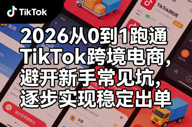2026从0到1跑通TikTok跨境电商，避开新手常见坑，逐步实现稳定出单(1)