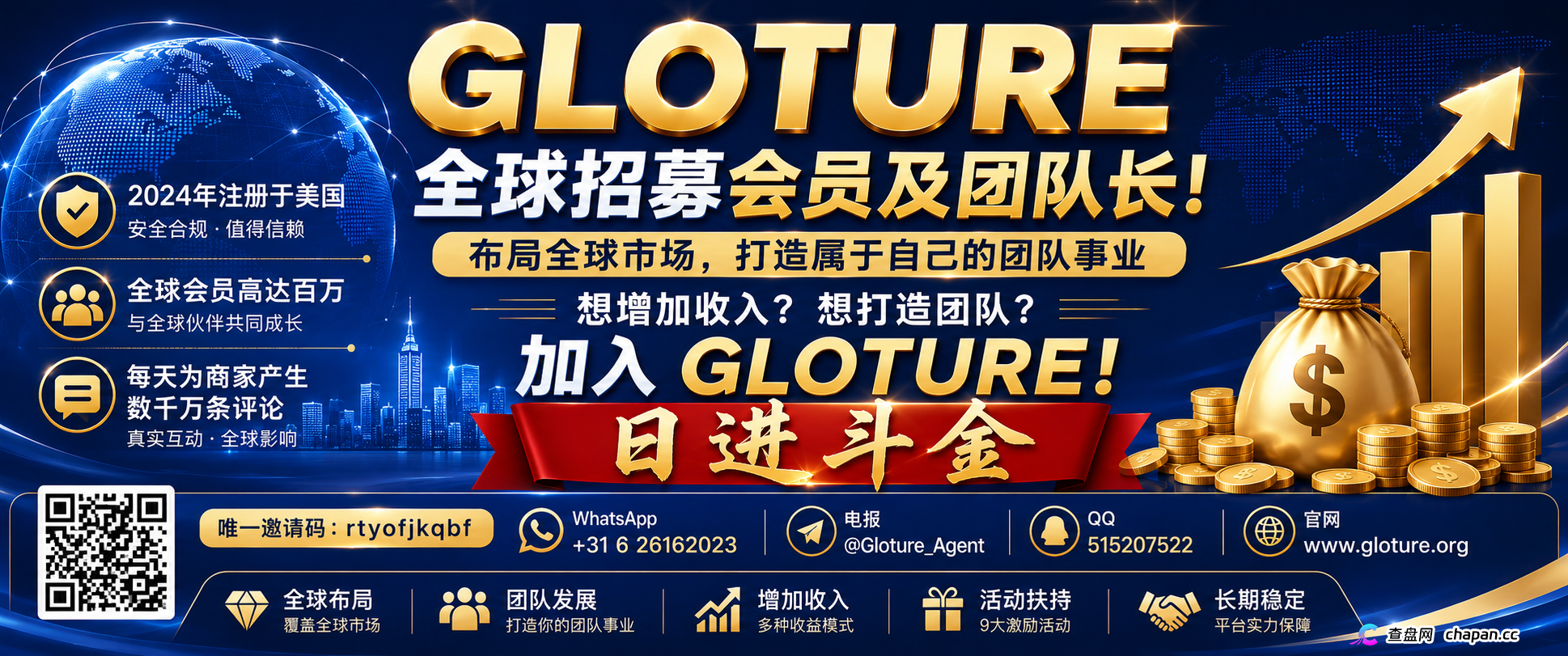 GLOTURE|全球招募会员及团队长!布局全球市场,打造属于自己的团队事业,想增加收入?想打造团队?加入 GLOTURE!