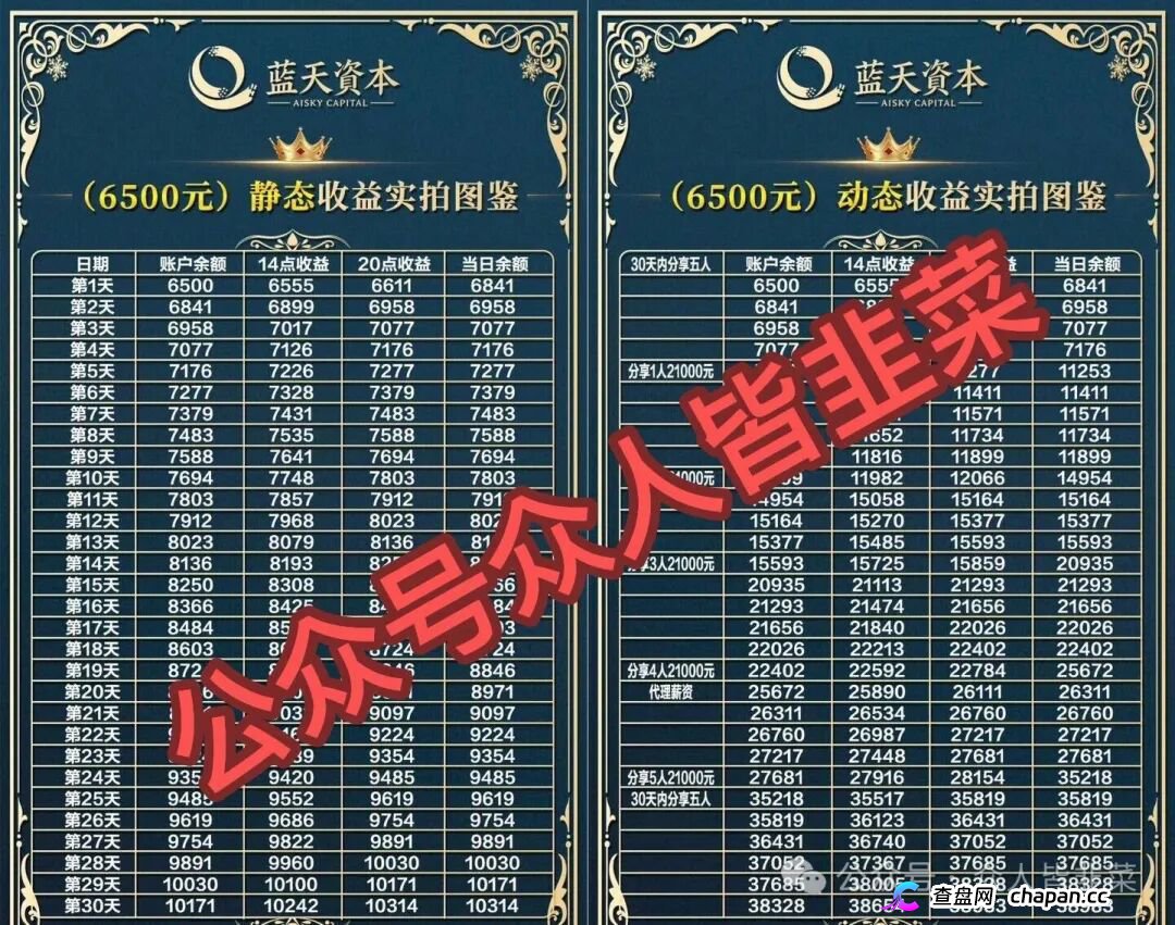 蓝天资本资金流向追踪：你充的6500元根本没去搞投资，全成了操盘手的跑路费